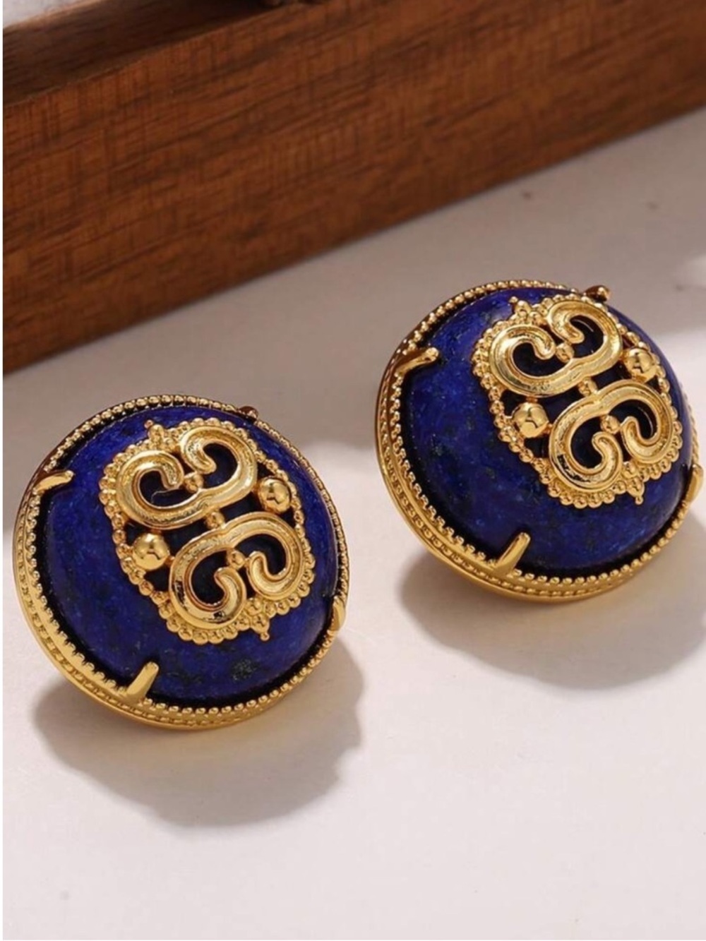 Vintage Royal Sapphire Earrings